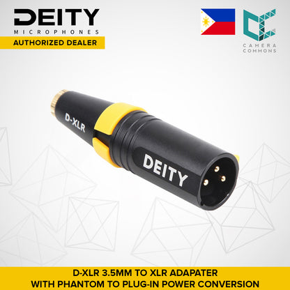 Deity Microphones D-XLR 3.5mm to XLR Adapter with Phantom to Plug-In Power Conversion
