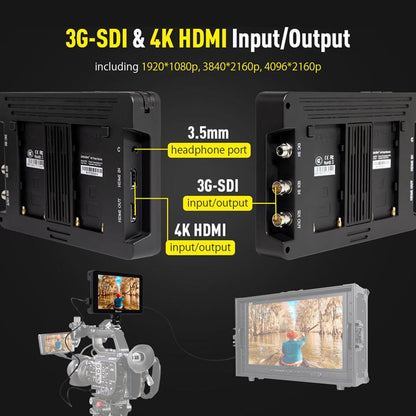 Desview R7SII 7" Video Monitor Touchscreen with 4K HDMI 3G-SDI for DSLR Mirrorless Cameras R7S-II