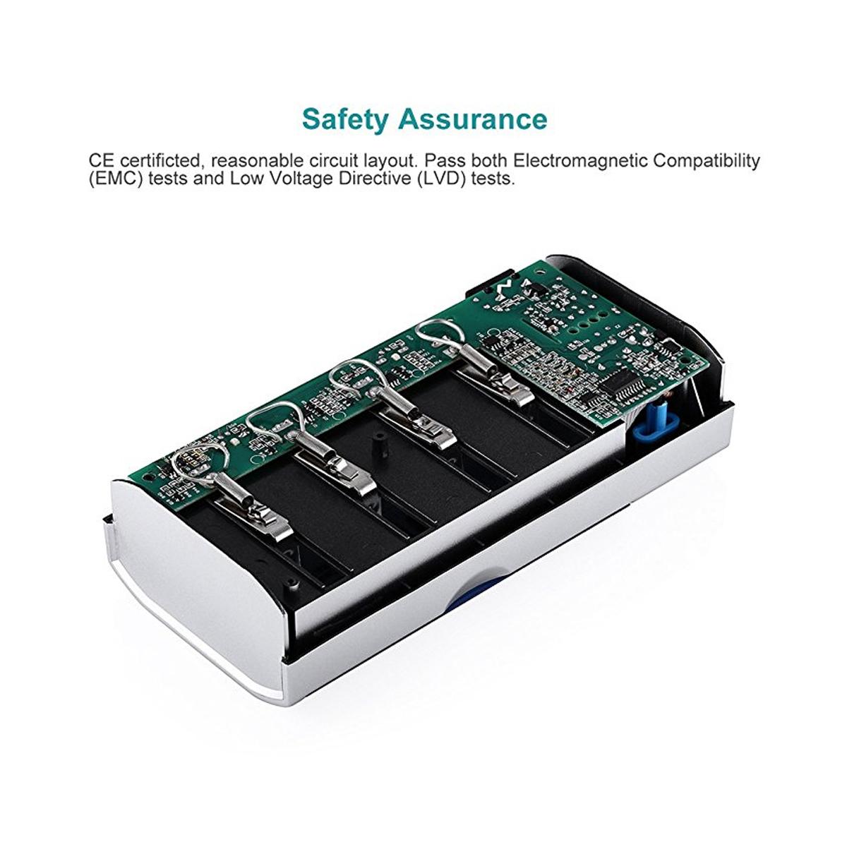 EBL 4 Bay LCD Smart Battery Charger for AA , AAA , C , D , 9V , Ni-MH , Ni-CD Rechargeable Batteries NiMH NiCD Camera Commons PH