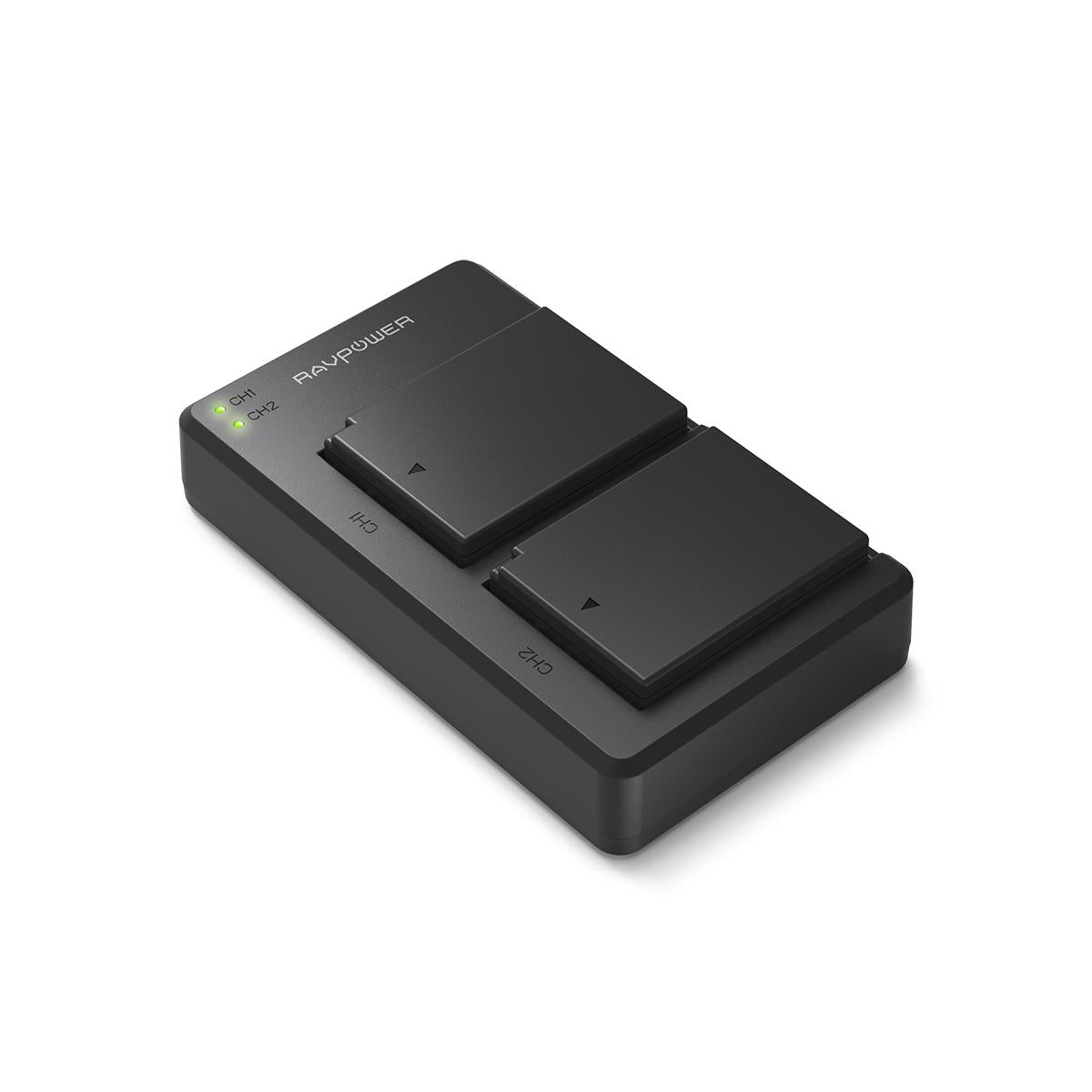 RAVPower LP-E10 Camera Battery Charger with 2pcs Batteries Set for Canon EOS Rebel Cameras LPE10