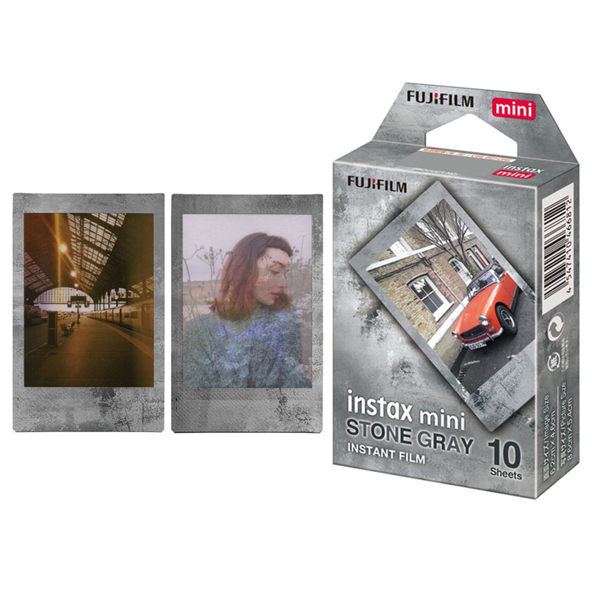FUJIFILM Instax Mini Stone Gray Instant Film Rock Grey Vintage Halloween Vibe Design 10 Sheets