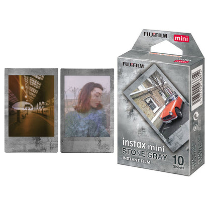 FUJIFILM Instax Mini Stone Gray Instant Film Rock Grey Vintage Halloween Vibe Design 10 Sheets