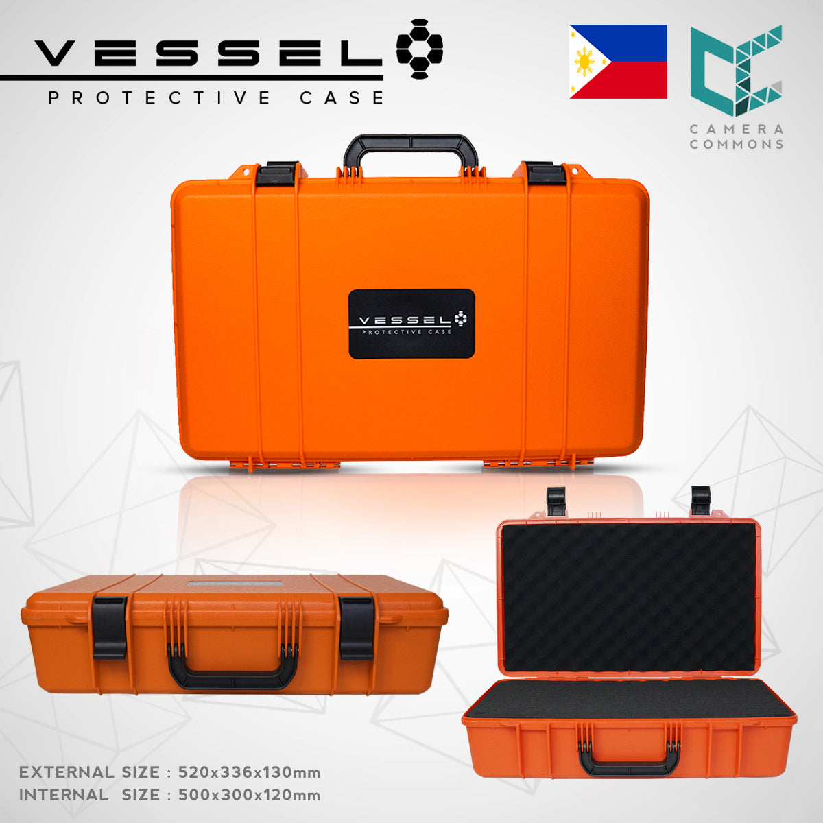 VESSEL VS5030 Portable Hard Case for Photography Equipment Tactical Instruments Tool Box and other devices