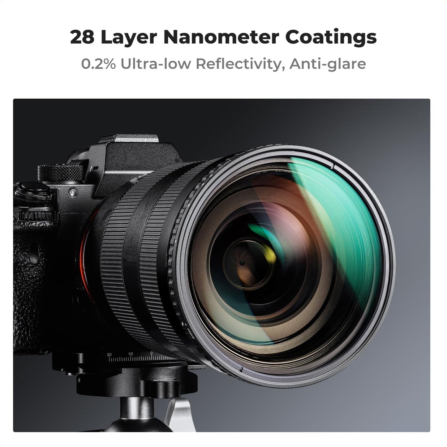 CLEARANCE K&F Concept ND8 to ND128 Variable Neutral Density Filter Slim Fader ND Filter Nanotec Ultra-Slim 37mm 40.5mm 43mm 46mm 52mm 55mm 58mm 62mm 67mm 72mm 77mm 82mm