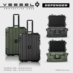 VESSEL DEFENDER VS6043 Portable Hard Case for Photography Equipment Tactical Instruments Tool Box and other devices