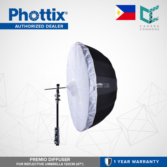 Phottix Premio White Diffuser for 120cm 47 Inches Reflective Umbrella DiffuserOnly PH85376