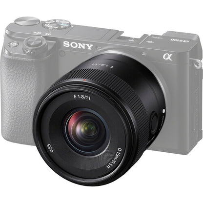 Sony E 11mm f/1.8 Lens E-Mount APS-C Mirrorless Wide-Angle Vlog Lightweight Portable SEL11F18