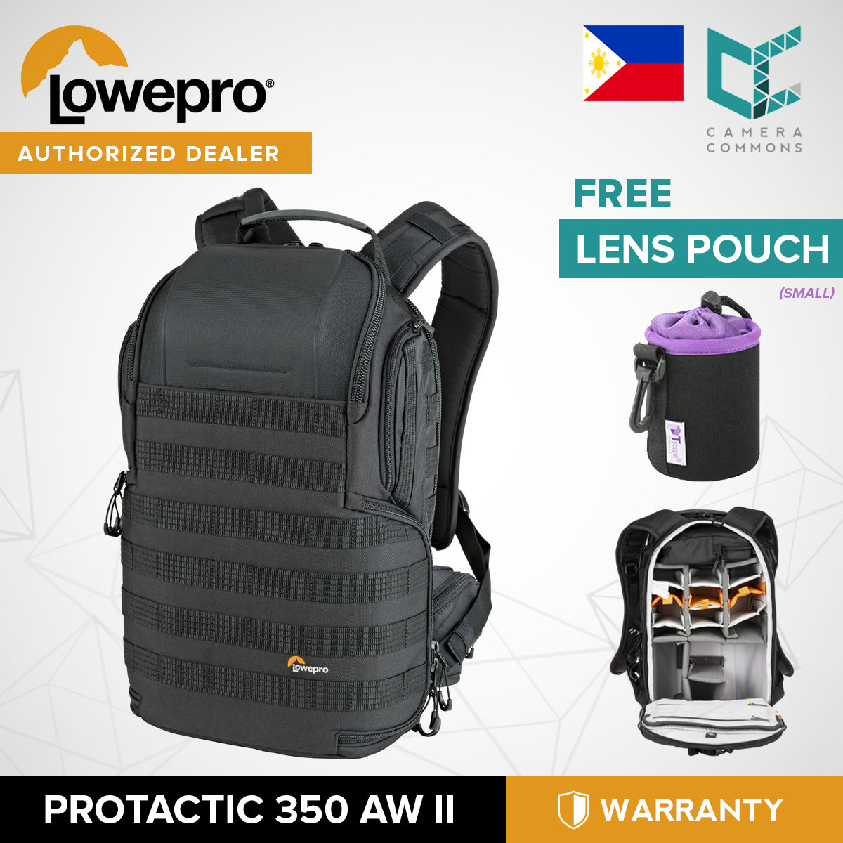 Lowepro ProTactic BP 350 AW II Backpack for Camera Gears and Laptop