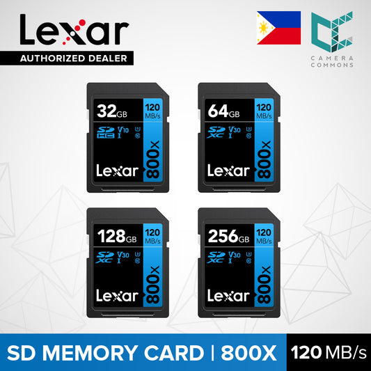 Lexar High-Performance 800x UHS-I SDXC SD Memory Card Blue Series (32GB, 64GB, 128GB, 256GB)
