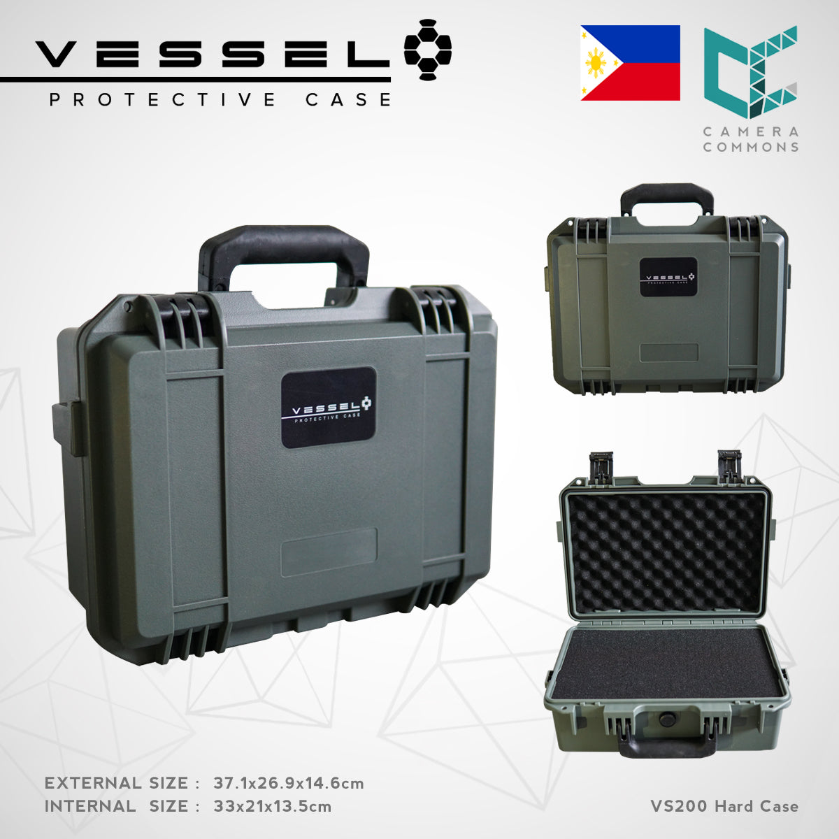 VESSEL VS200 Portable Hard Case for Photography, Equipment, Audio Instruments and other devices VS3321L