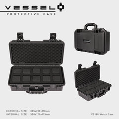 VESSEL Watch Case Organizer Storage Hard Cases with Foam for Watches