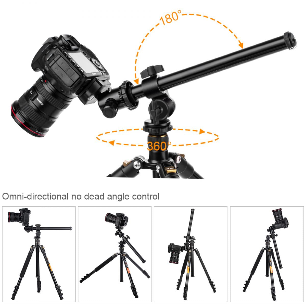 K&F Concept KF31.010 Rotatable Multi-Angle Center Column for Camera Tripod Magnesium Alloy & Locking System