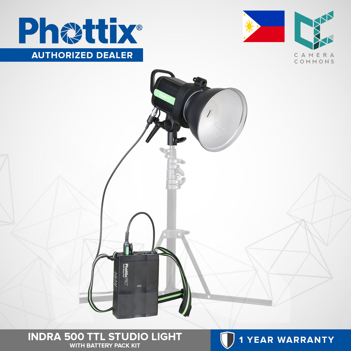 Phottix Indra 500 TTL Studio Light and Battery Pack Kit PH00306