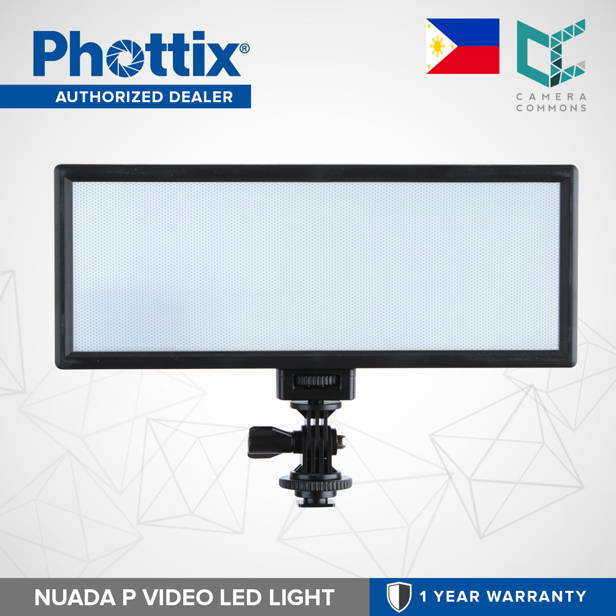 Phottix Nuada P Softlight Bi-Color On-Camera LED Panel 10x3.9 inches PH81430