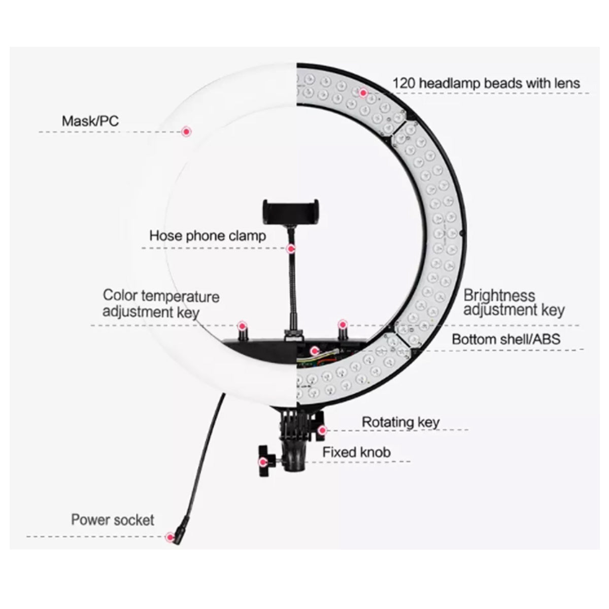 CLEARANCE Studiomate HQ-18N LED Ring Light 18"
