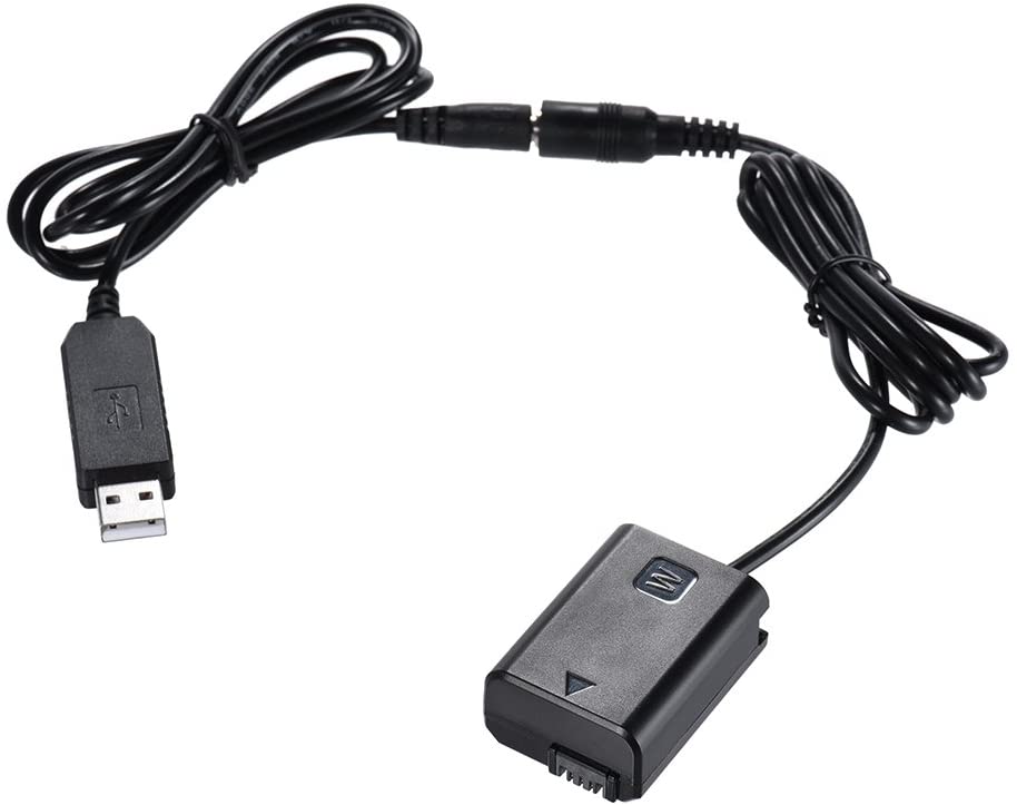 STUDIOMATE Dummy Battery NP-FW50 with USB Cable for Sony Cameras FW50