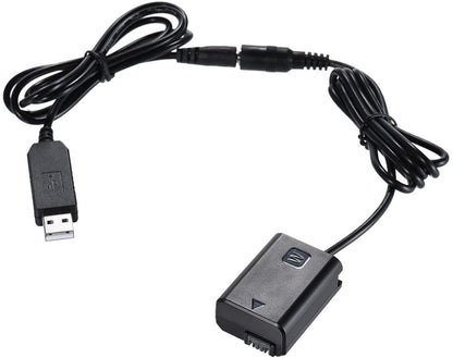 STUDIOMATE Dummy Battery NP-FW50 with USB Cable for Sony Cameras FW50