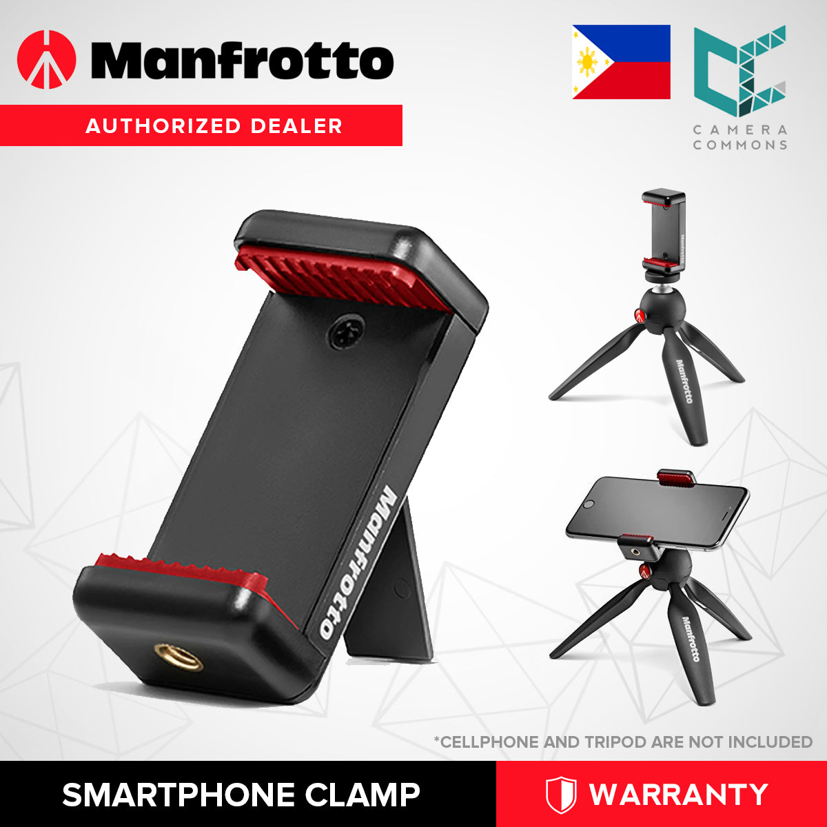 Manfrotto Universal Smartphone Clamp with 1/4 Thread Connections MClamp