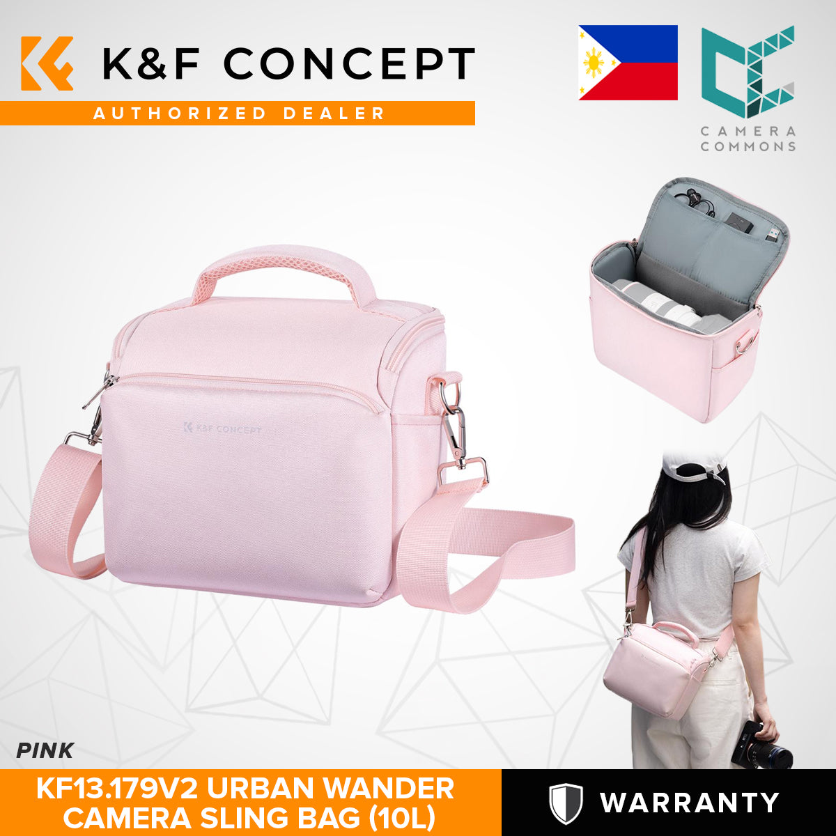 K&F Concept Urban Wander 5L 10L Sling Crossbody Bag for Mirrorless Camera Accessories Travel KF13.163 KF13.171 KF13.179