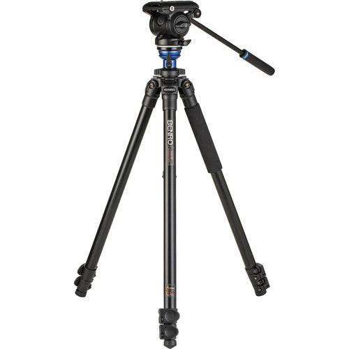 Benro A2573FS4 S4 Pro Aluminum Single Tube Tripod with S4Pro Fluid Video Head A2573FS4PRO