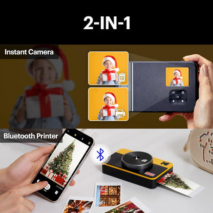 Kodak Mini Shot 2 Retro 2.1"x3.4" Camera and Printer Combo LCD Display 4PASS Print C210R
