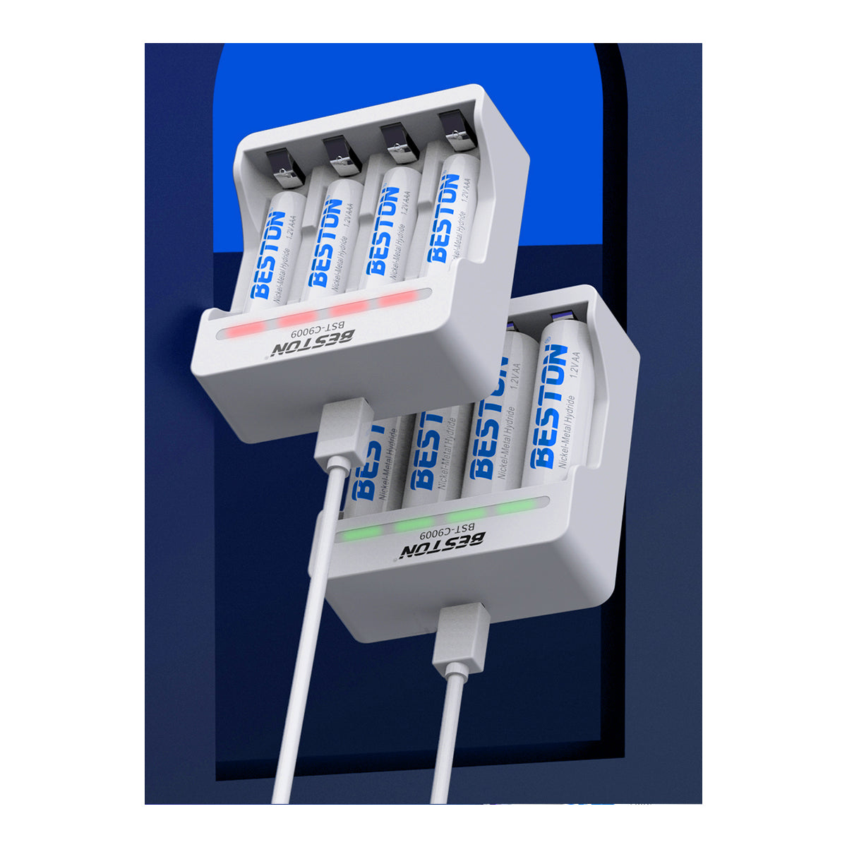 Beston SET C9009 Charger + AA AAA Nimh Battery 1200mah 1300mah 3000mah 3300mah