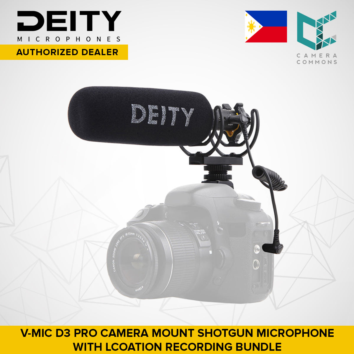 Deity Microphones V-Mic D3 Pro Camera-Mount Shotgun Microphone with Location Recording Bundle