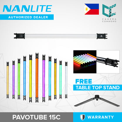 NanLite PavoTube 15C 2ft RGBWW LED Tube with Internal Battery Studio Lights
