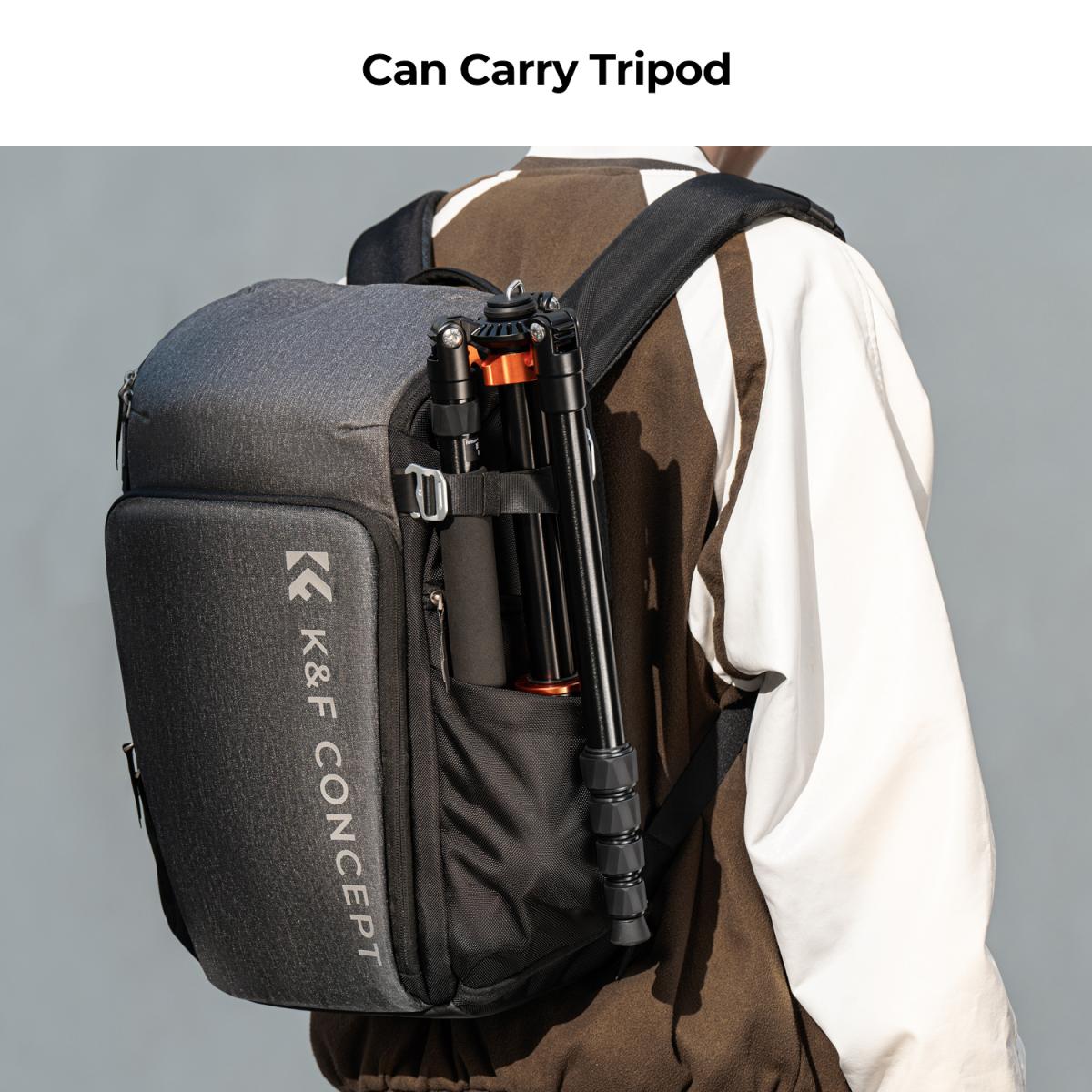 K&F Concept KF13.128 Expedition Camera Backpack Bag Air 25L for Photographers Large Capacity Grey Black
