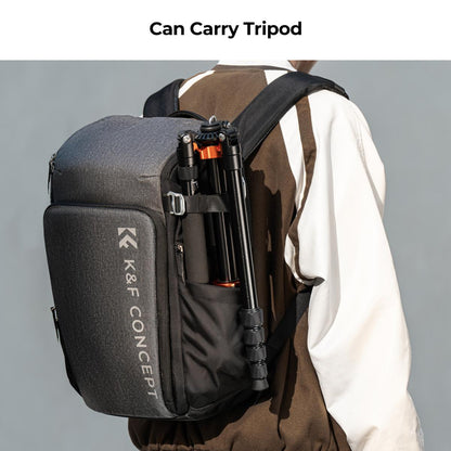 K&F Concept KF13.128 Expedition Camera Backpack Bag Air 25L for Photographers Large Capacity Grey Black