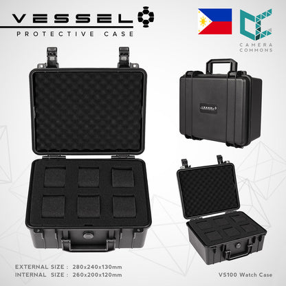 VESSEL Watch Case Organizer Storage Hard Cases with Foam for Watches