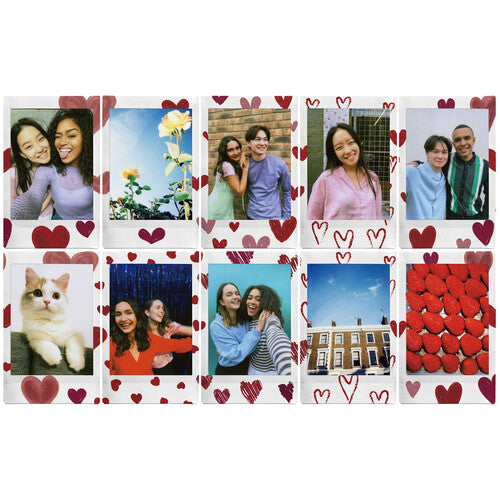 FUJIFILM Instax Mini Heart Sketch Instant Film Love Month Valentine Valentines Red 10 Sheets