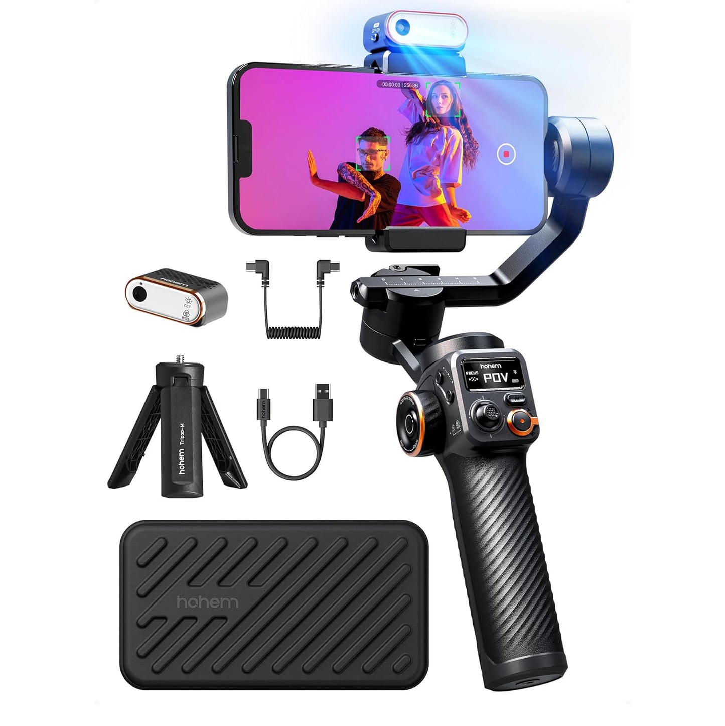 Hohem iSteady M6 Smartphone Gimbal Stabilizer 360ÃÂ° Spin Active Tracking 18H Battery