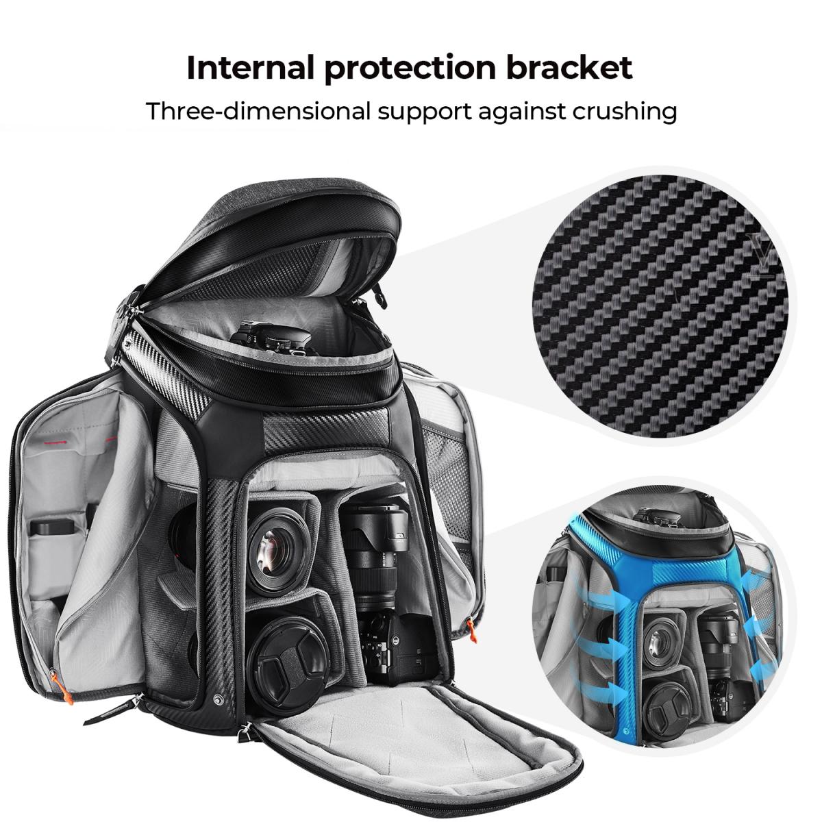 K&F Concept KF13.131 Horizon Professional Camera Backpack 25L Waterproof Bag for 15.6" Laptop Drone Tripod