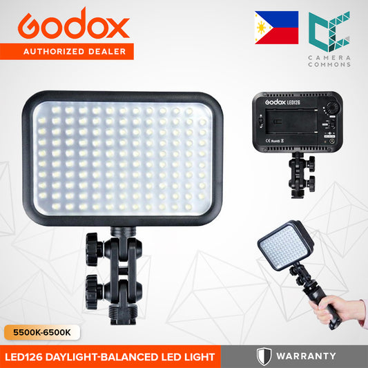 Godox LED126 Video Lamp Light Filter Hot Shoe For Camera Camcorder Studio Lighting