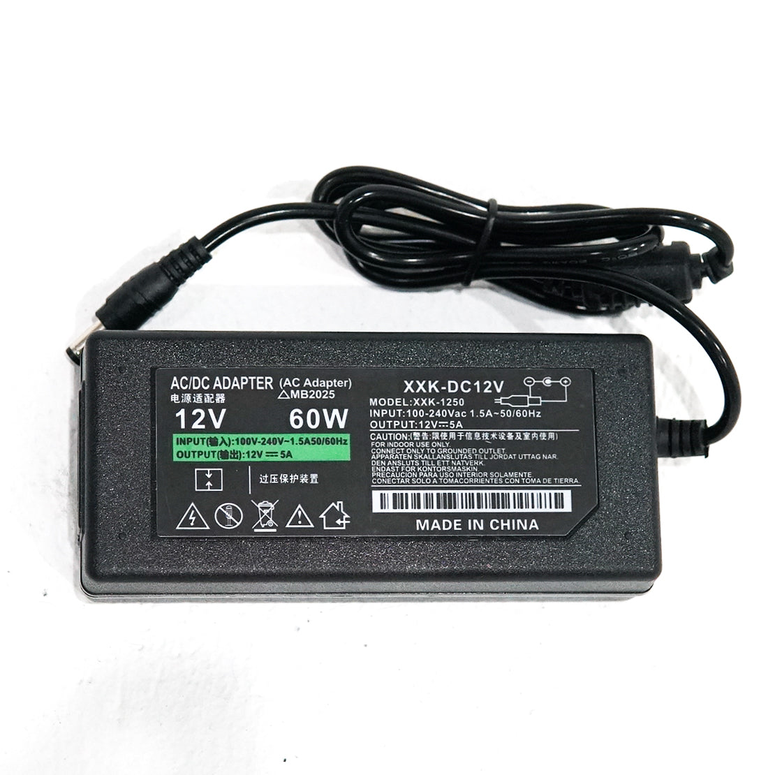 STUDIOMATE AC/DC Replacement Cord and Power Adapter Adaptor 12V 60W XXK-DC12V XXK-1250