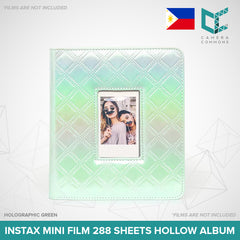 Photo Album 288 Sheets Pockets Slots Plain Colors Holographic Mermaid Diamond PU Leather for Fujifilm Instax Instant Mini Films