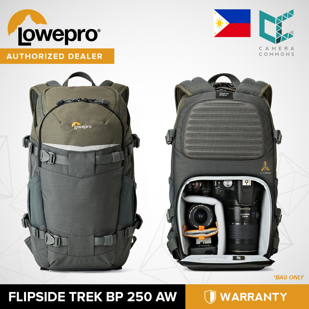 Lowepro Flipside Trek BP 250 AW Backpack for Camera Gears