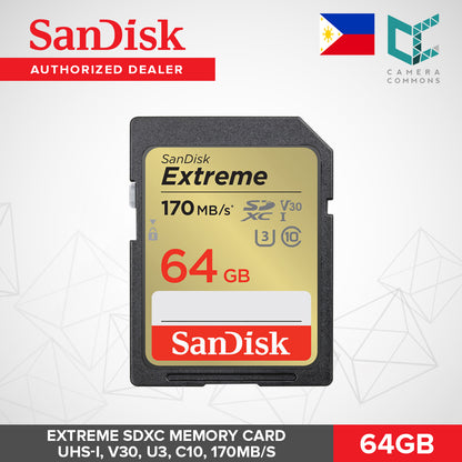 SanDisk Extreme SDHC SDXC SD Memory Card UHS-1 V30 U3 C10 100MB/s 16GB 32GB 64GB 128GB 256GB
