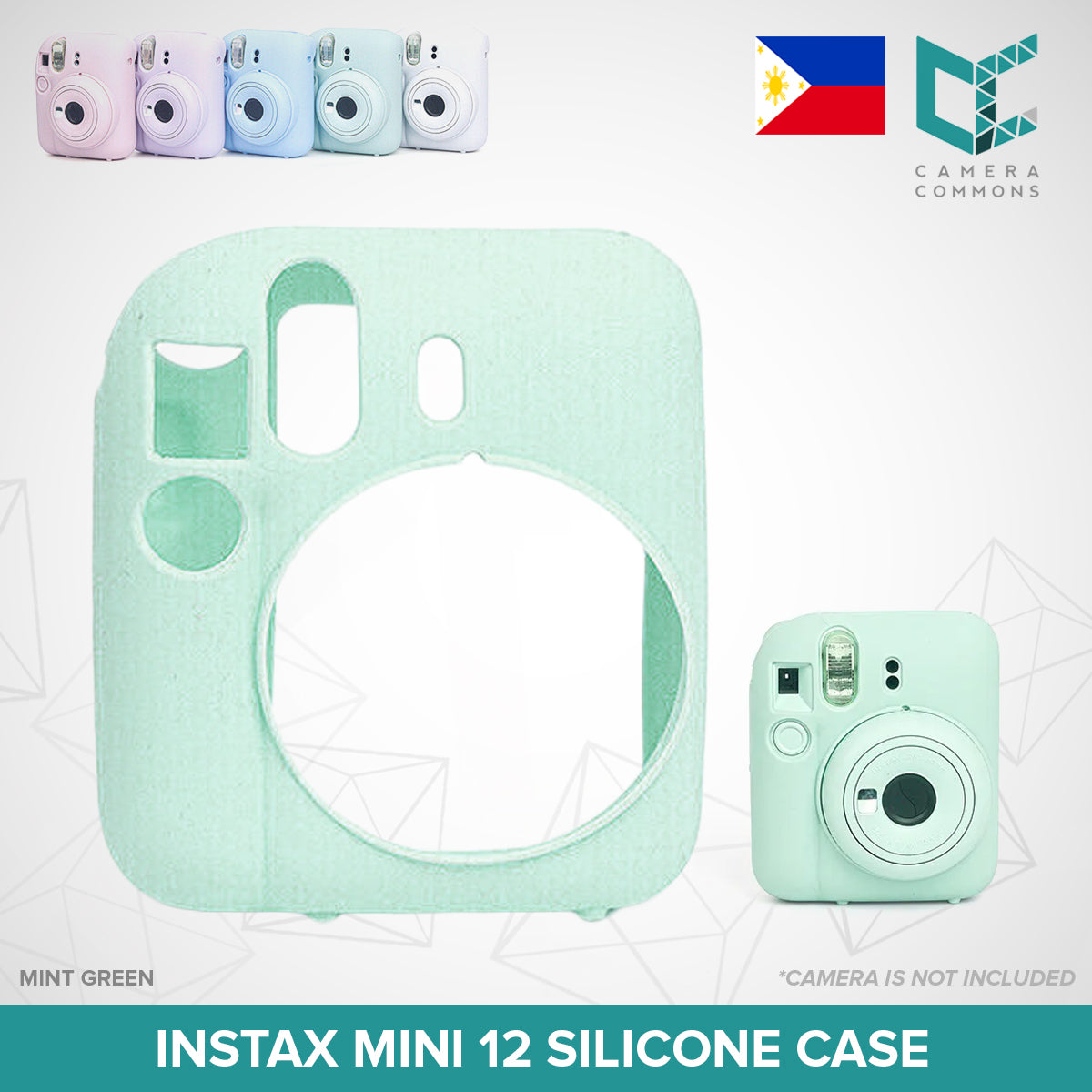 Silicon Silicone Case Plain Colors for Fujifilm Instax Mini 11 Mini 12 Instant Camera | Case Only