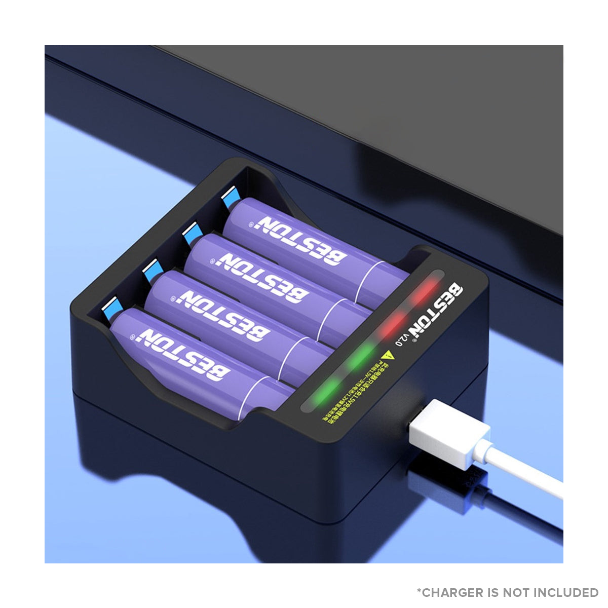 Beston 4pcs AA 1.5V 2800mWh 2AN-75 Li-ion Rechargeable Batteries