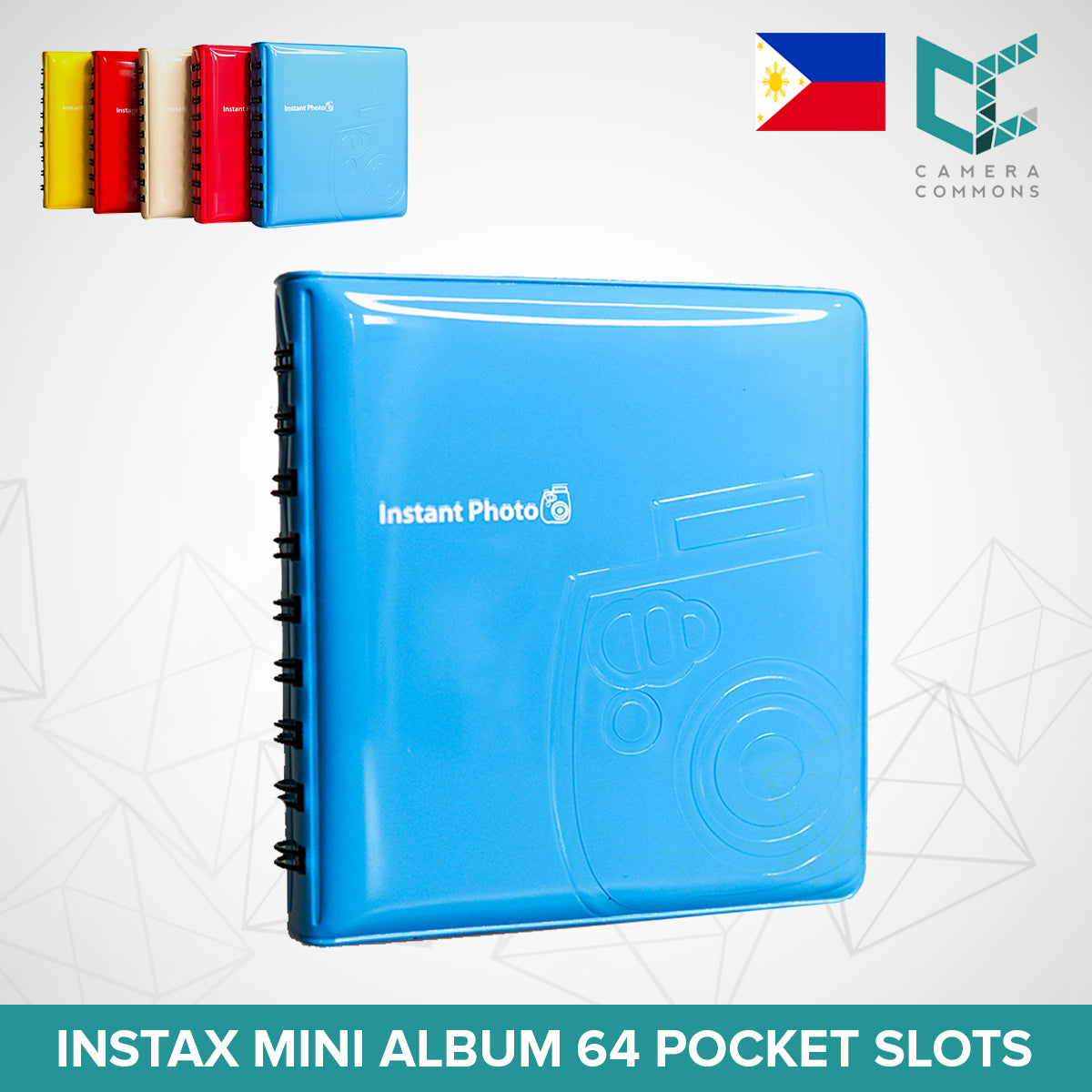 64 Pocket Slots Sheets Ring Bound Bind Photo Album for Fujifilm Instax Mini Films Pockets