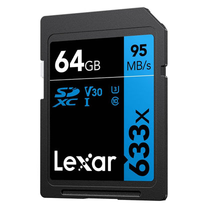 Lexar 64GB Professional 633x UHS-I SD Memory Card SDXC Blue Series