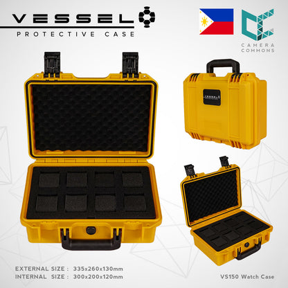 VESSEL Watch Case Organizer Storage Hard Cases with Foam for Watches