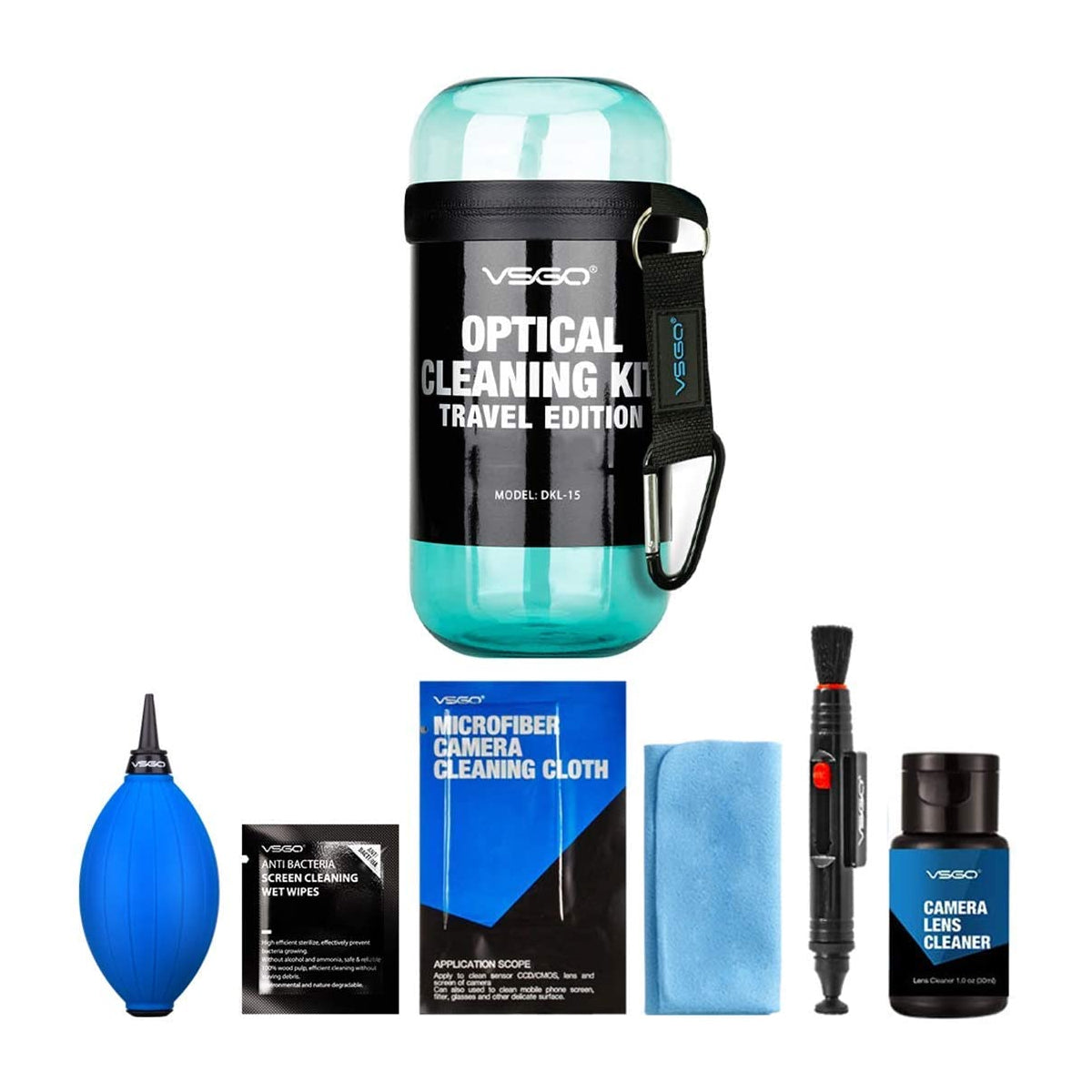 VSGO DKL-15B Travel Kit for Cleaning Lenses Air Blower Blue
