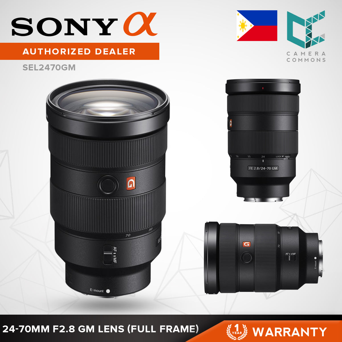 Sony Lens FE 24-70mm F2.8 GM Version 1 Version 2 Mirrorless Full Frame SEL2470GM SEL2470GM2