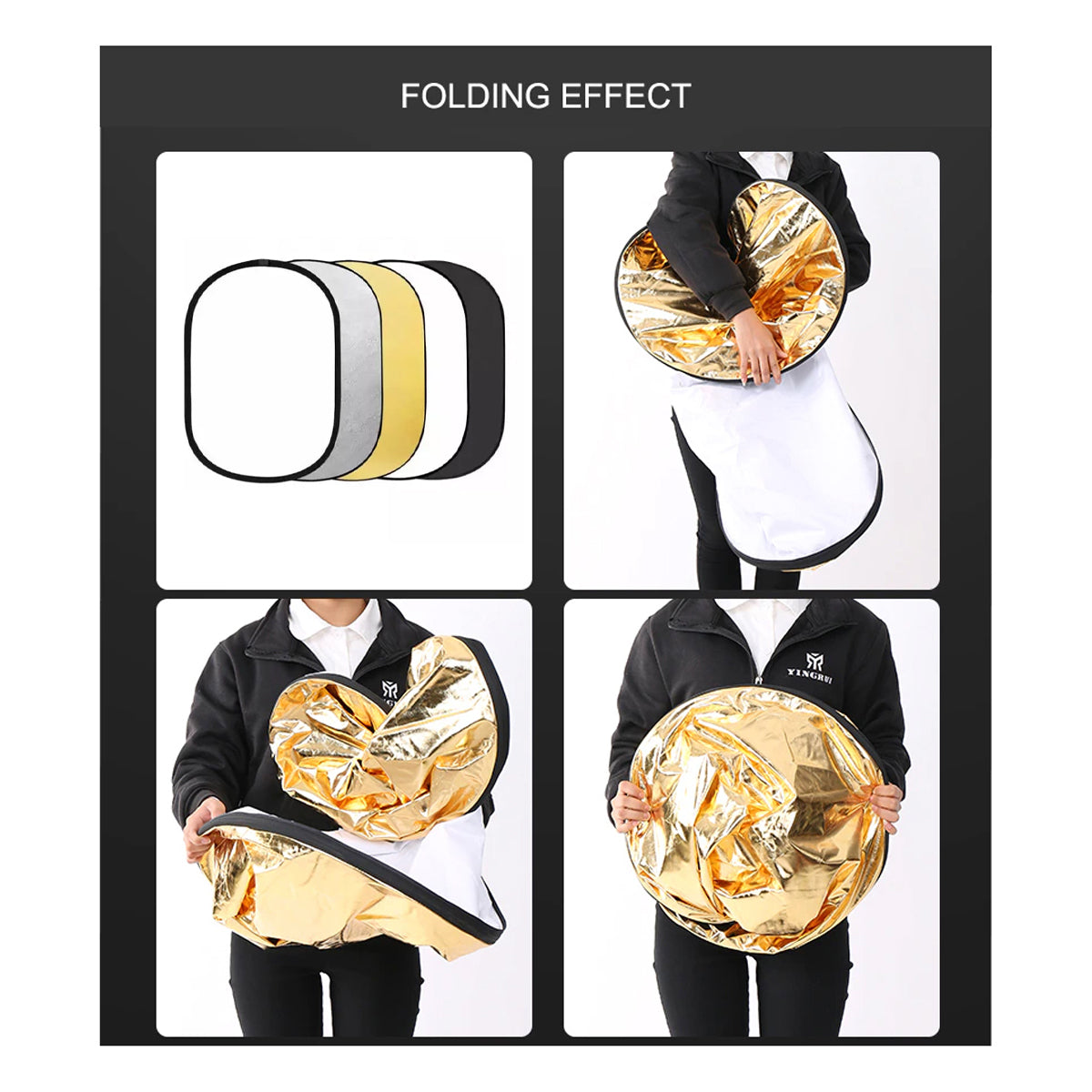 Godox RT-05 120x180cm 5 in 1 Collapsible Portable Disc Light Reflector for Studio and Photography