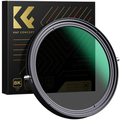 CLEARANCE KF FILTER Nano-X CPL + Variable FADER NDX ND2-ND32 62MM