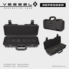 VESSEL Watch Case Organizer Storage Hard Cases with Foam for Watches