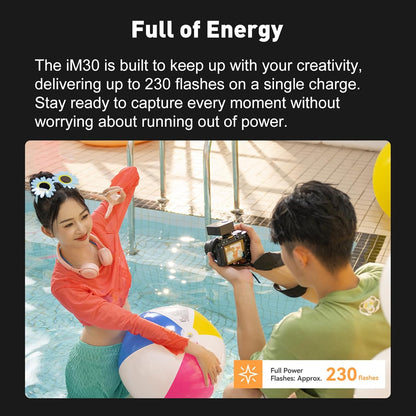 Godox iM20 iM22 iM30 Mini Manual Flash Shoe-Mounted Compact Portable Lightweight 6500K CCT